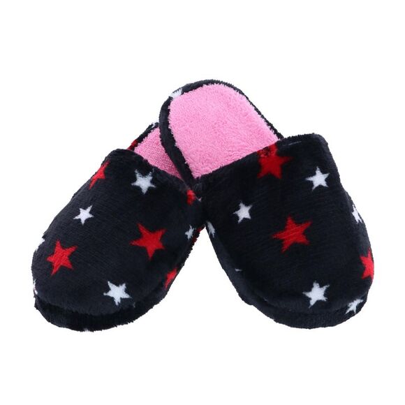 CTM Girl's Night Star Slip On Slippers - Picture 2 of 3